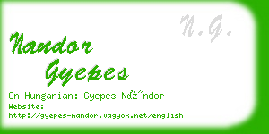 nandor gyepes business card